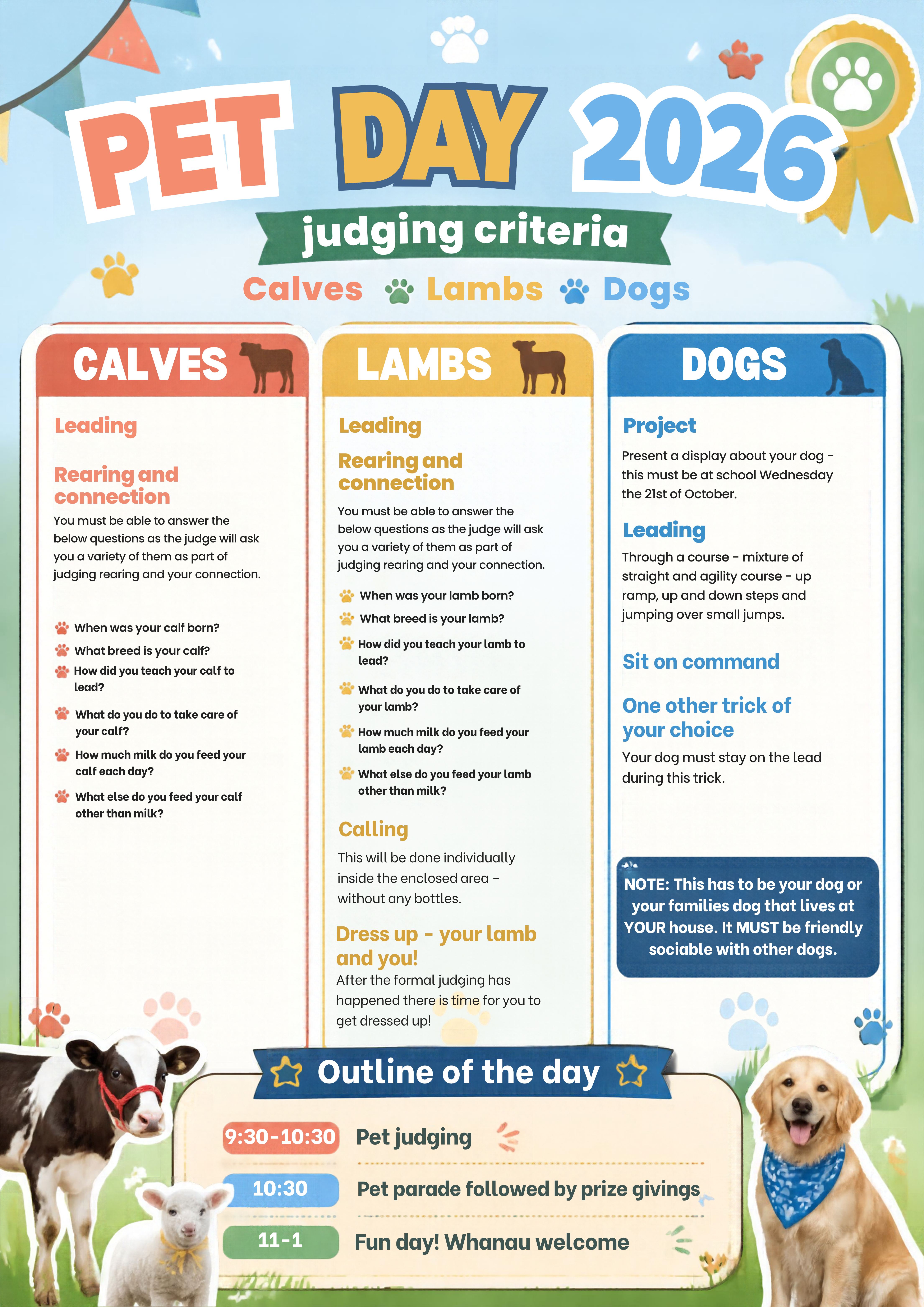 Pet day info